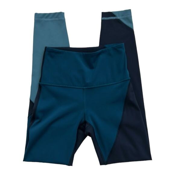 Lululemon Leggings Womens Size 2 Wunder Under Hi-Rise 7/8 Color Block W5BDWS - Picture 2 of 10